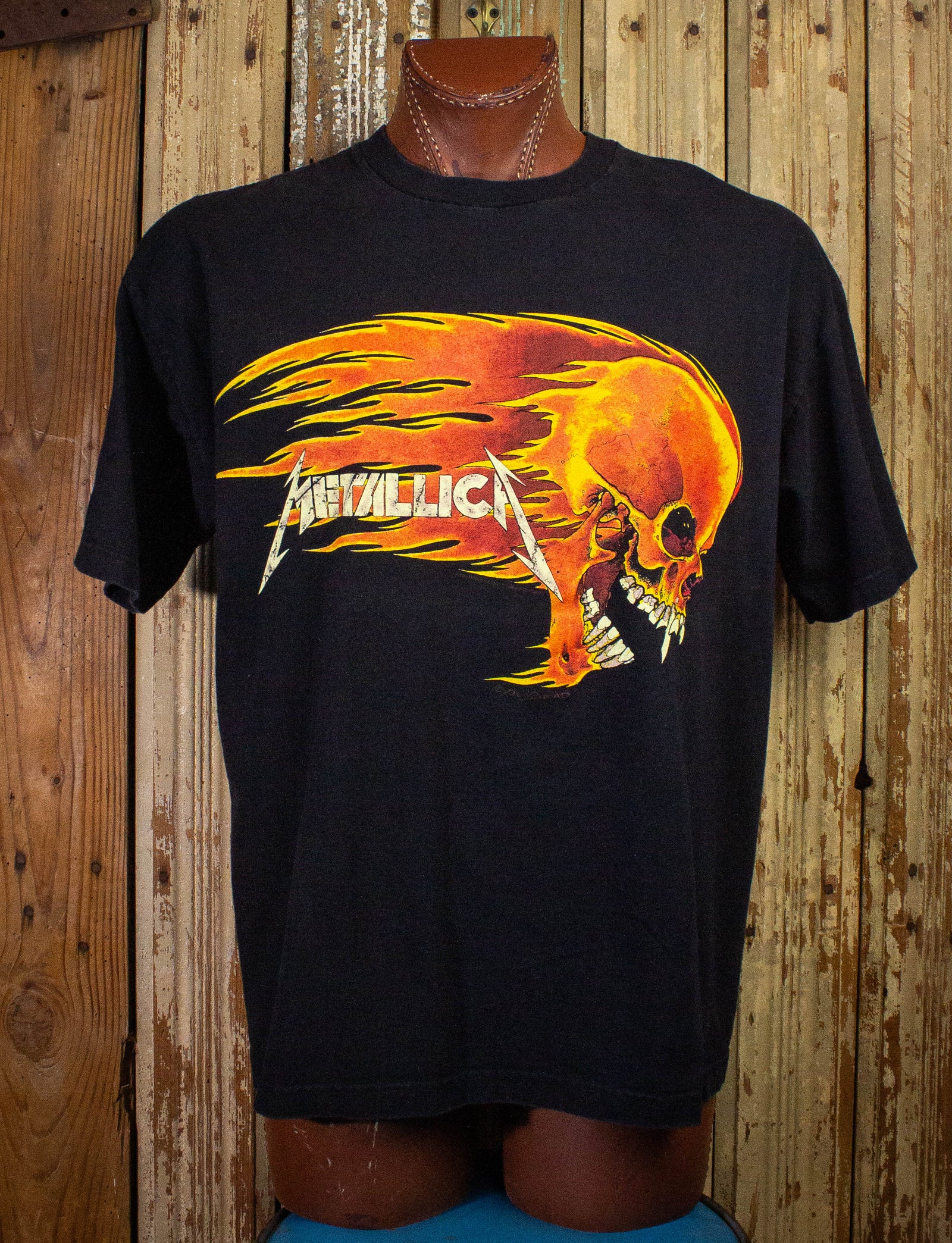 Vintage Metallica Pushead Concert T Shirt 90s Black XL – Black