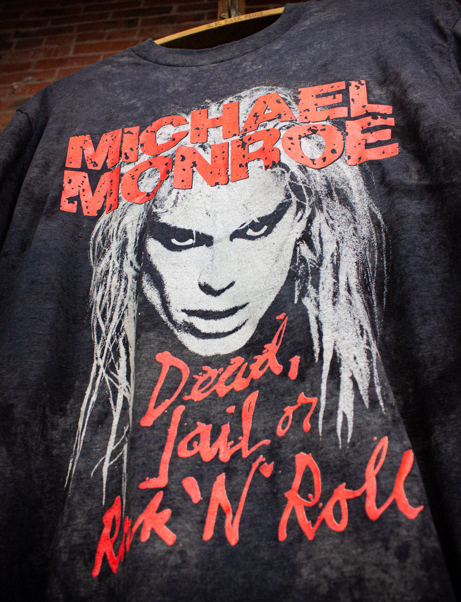 Vintage Michael Monroe Dead Jail or Rock 'N' Roll Concert T Shirt 1989 Large