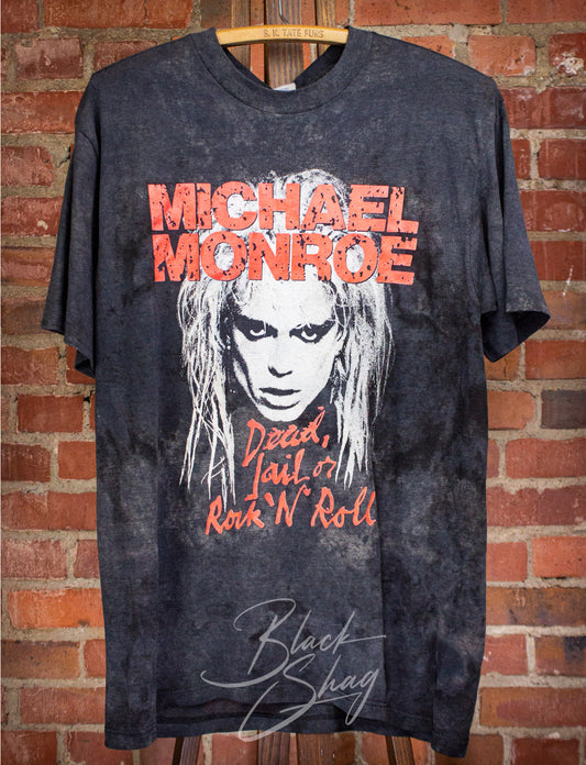 Vintage Michael Monroe Dead Jail or Rock 'N' Roll Concert T Shirt 1989 Large