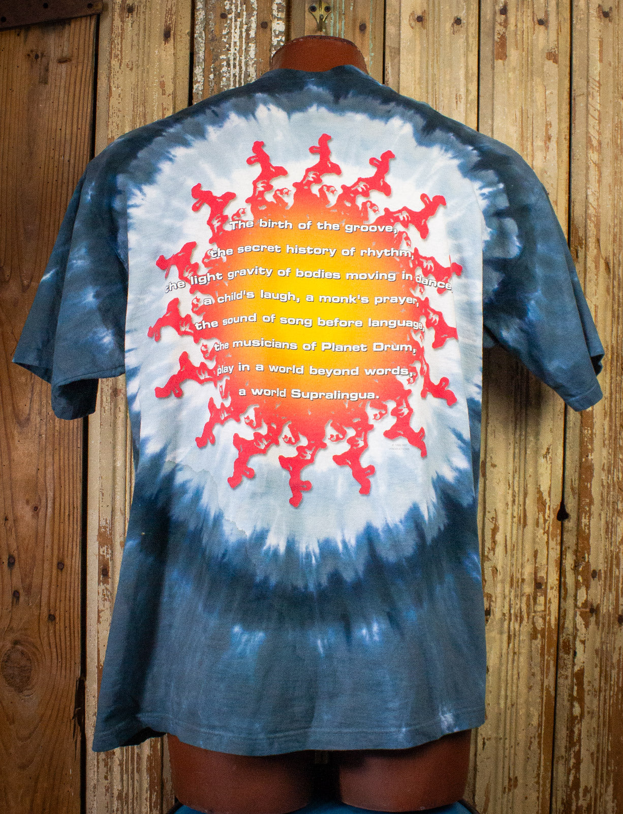Vintage Mickey Hart Supralingua Concert T Shirt 1998 Tie Dye XL