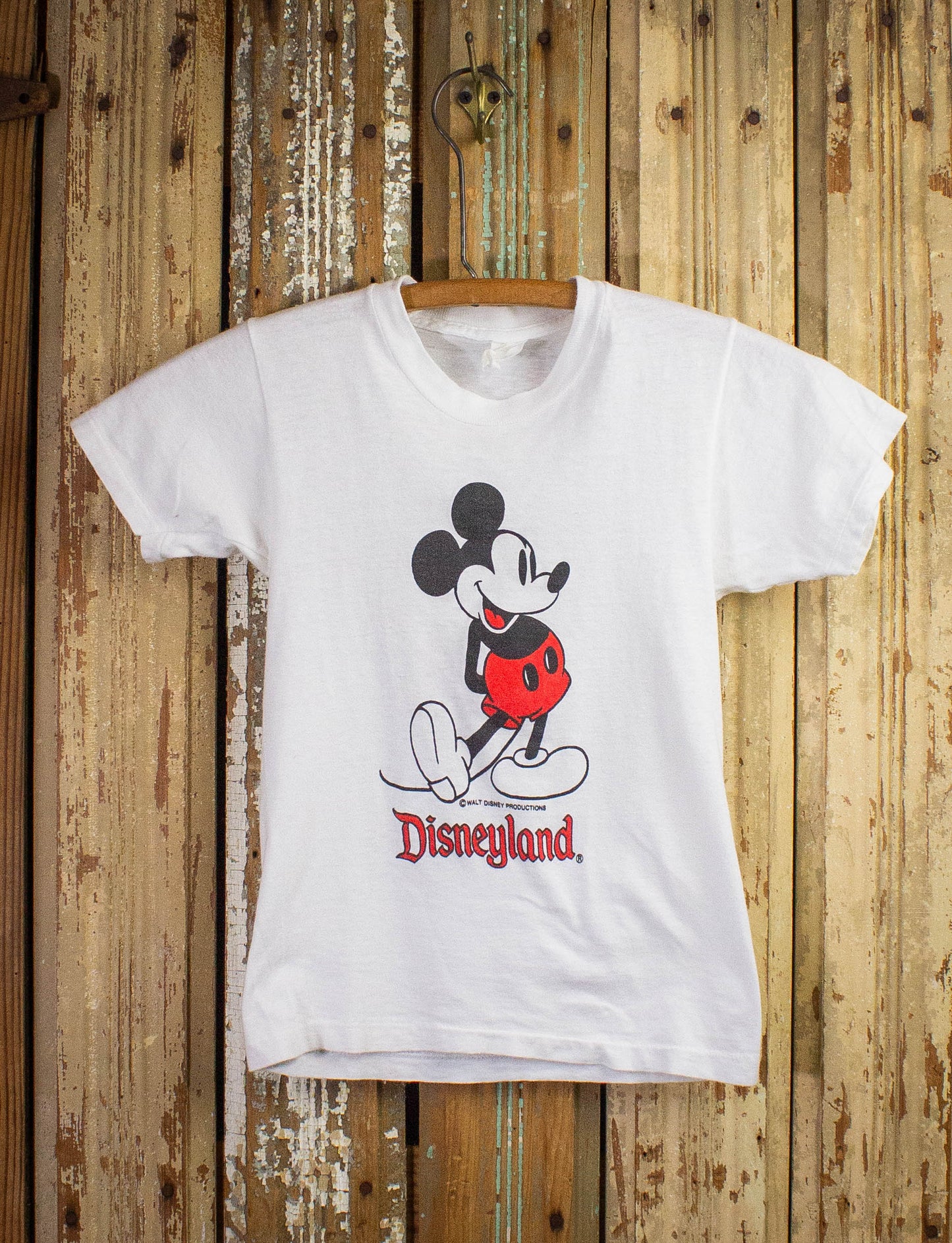 Vintage Mickey Mouse Disneyland Graphic T Shirt White XS