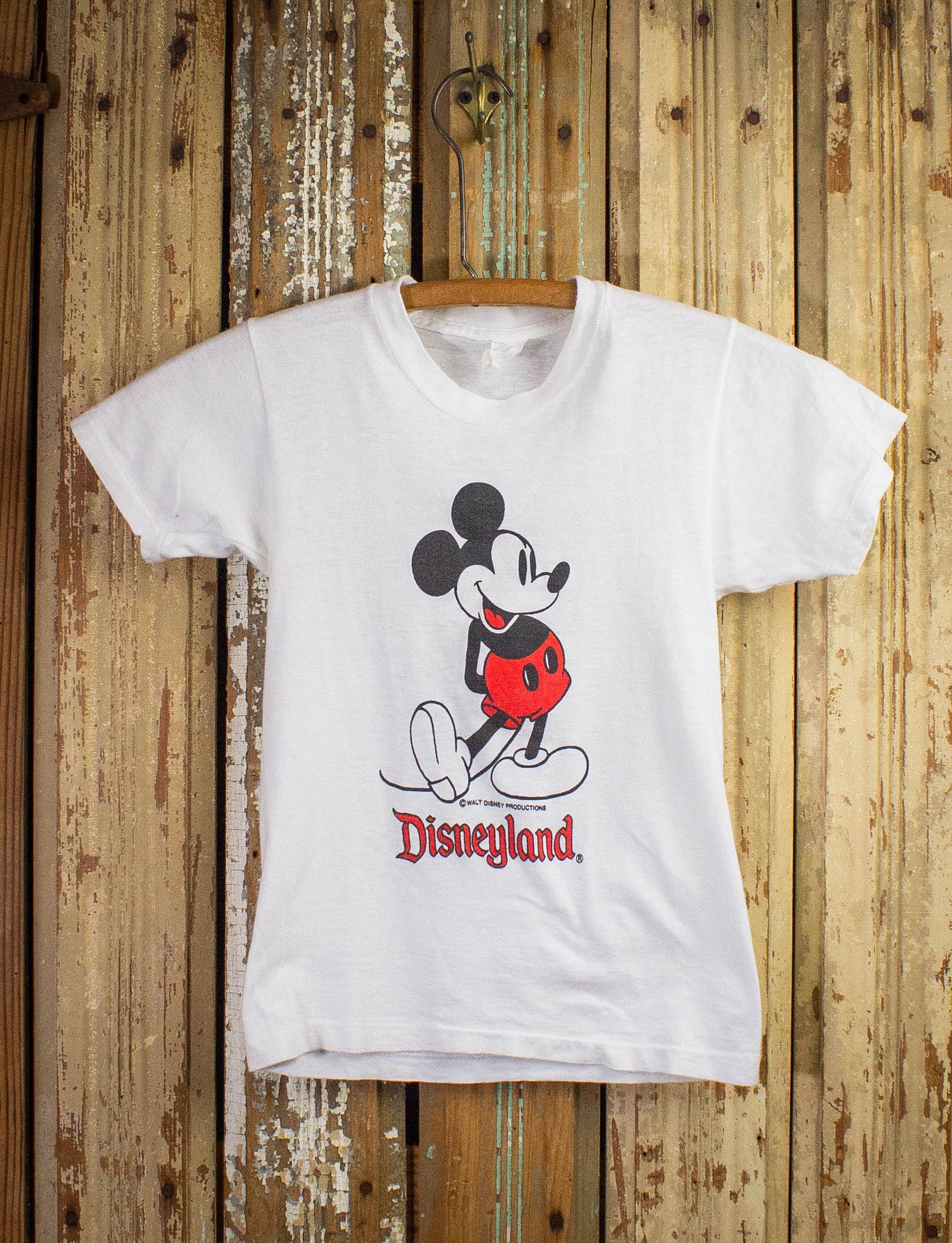 Vintage Mickey Mouse Disneyland Graphic T Shirt White XS