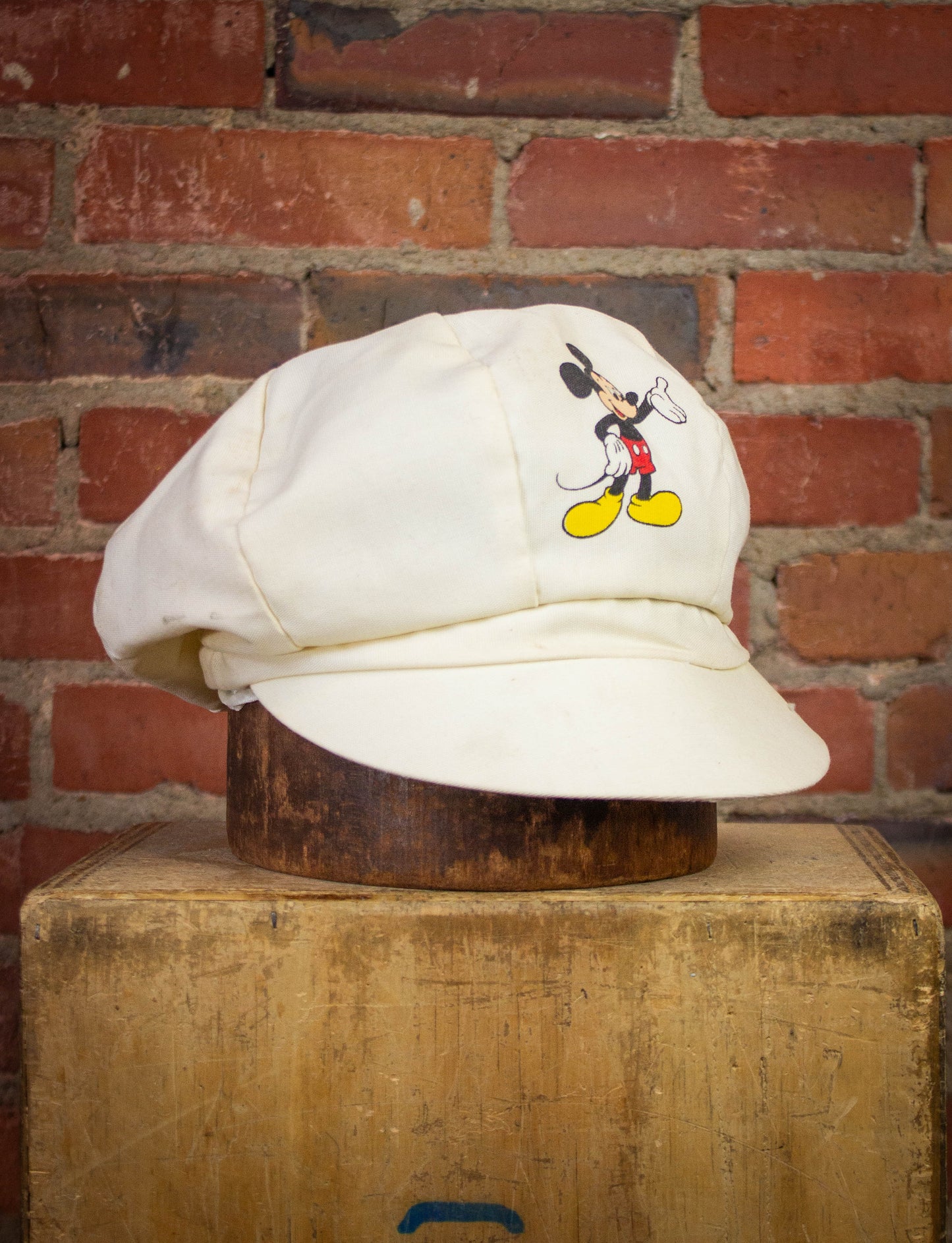 Vintage Mickey Mouse Floppy Hat 90s White Small-Medium