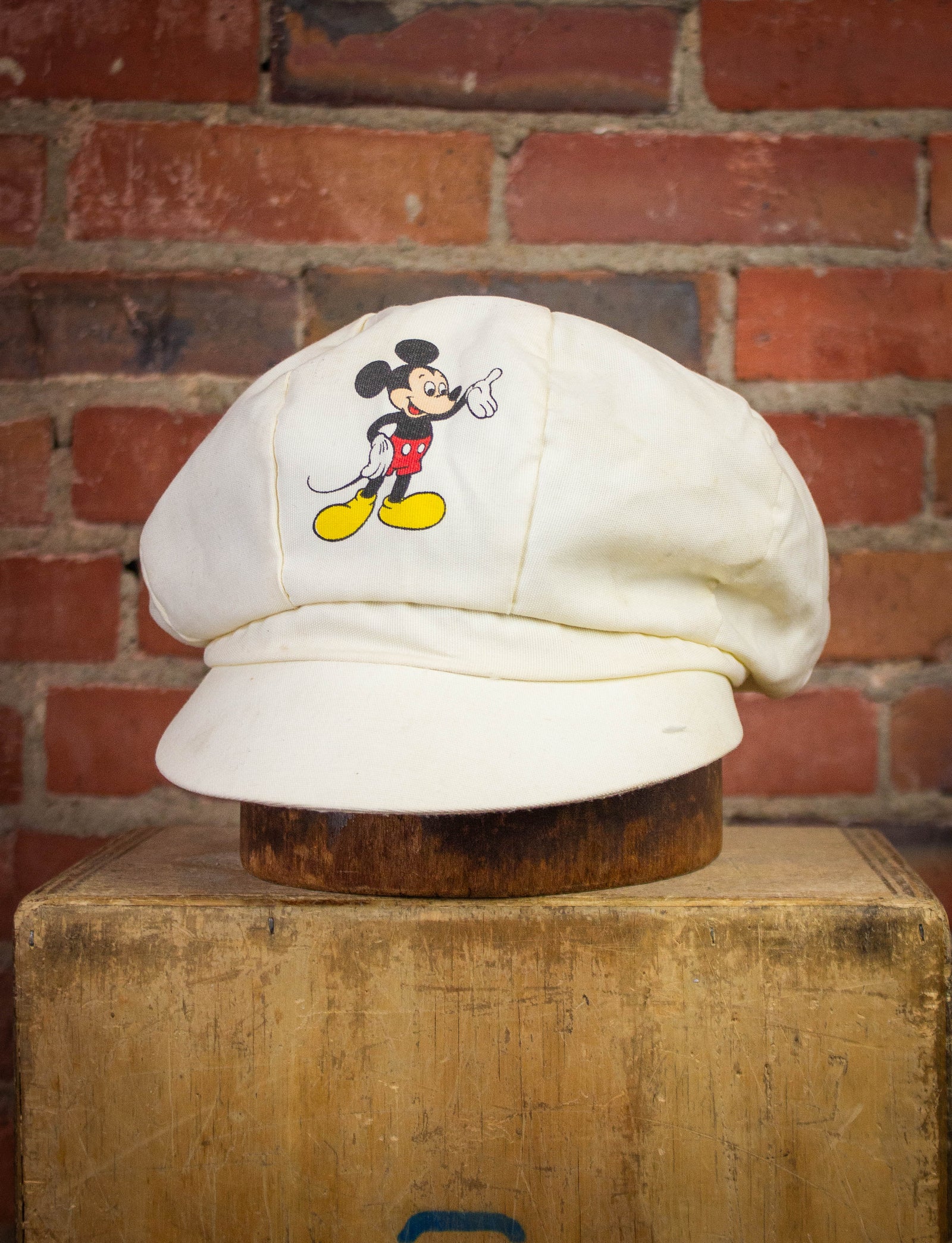 Vintage Mickey Mouse Floppy Hat 90s White Small-Medium