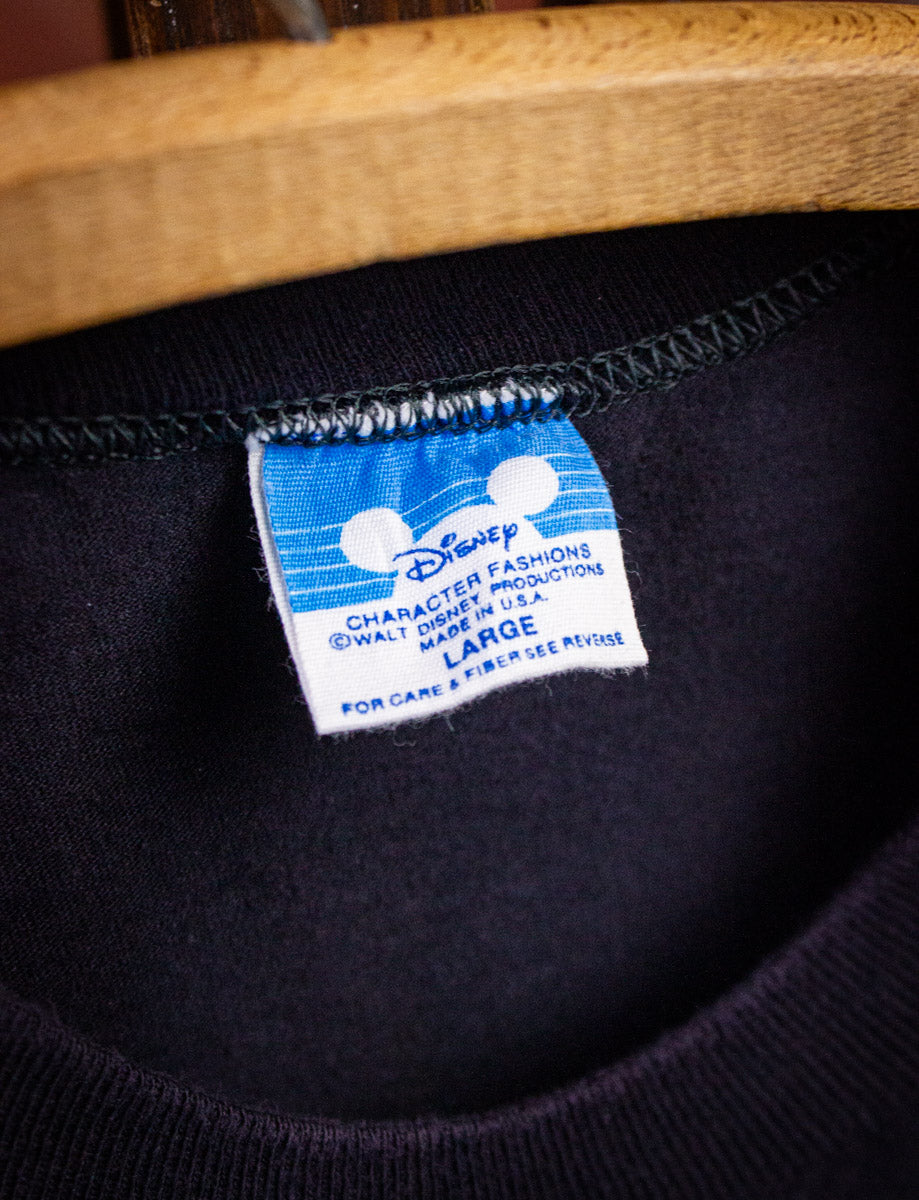 Vintage Mickey Mouse Graphic T Shirt 80s Black Large