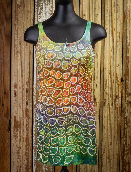 Vintage Mihitabel Circle Tie Dye Rayon Tank Top 60s Multicolor XS