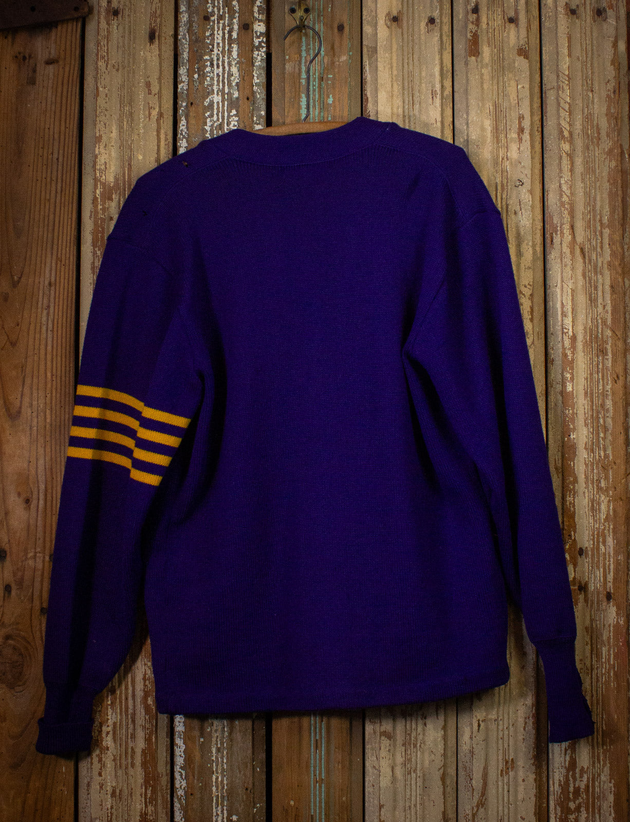 Vintage Mike Varsity Sweater 60s Purple Large