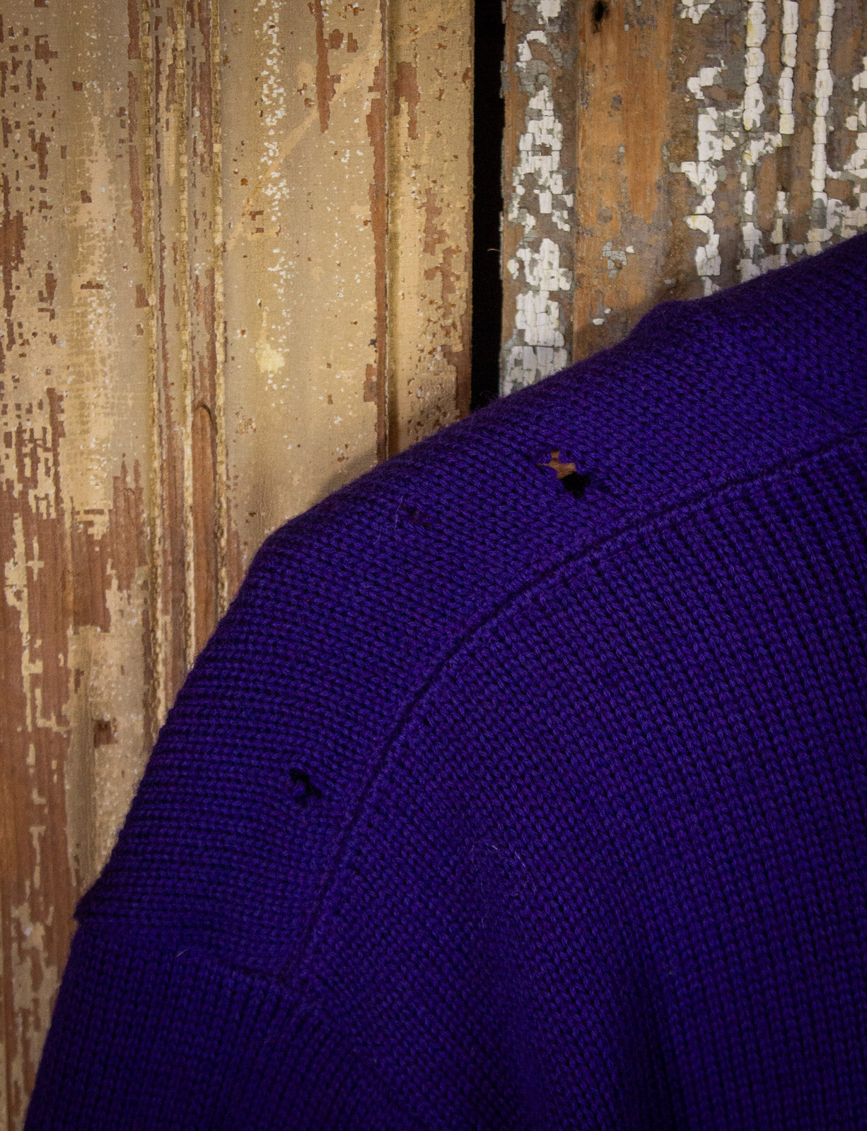 Vintage Mike Varsity Sweater 60s Purple Large