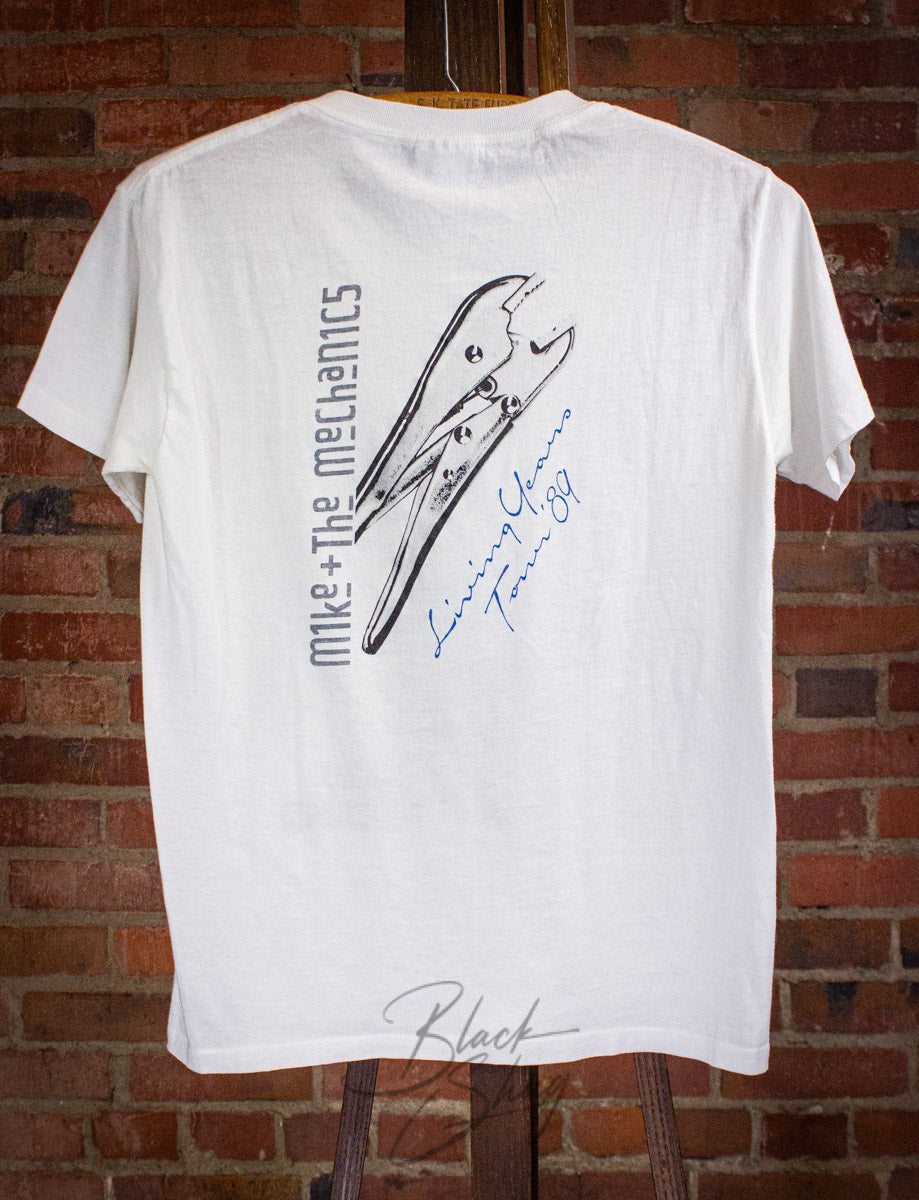 Vintage Mike + The Mechanics Living Years Concert T Shirt 1989 White Small