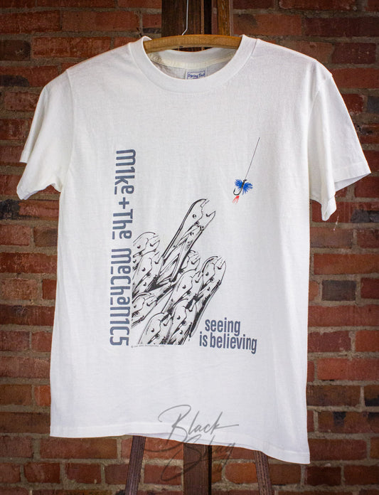 Vintage Mike + The Mechanics Living Years Concert T Shirt 1989 White Small