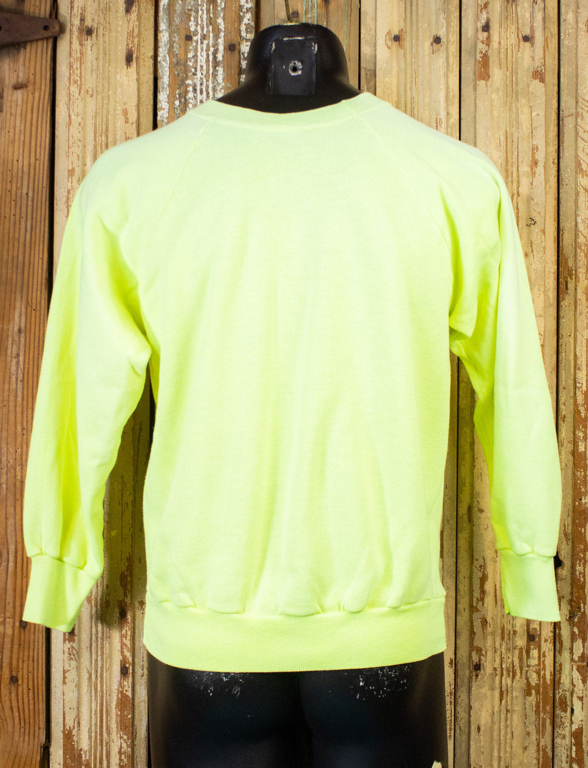 Vintage Miller Lite Beer Sweatshirt 90s Neon Yellow Medium