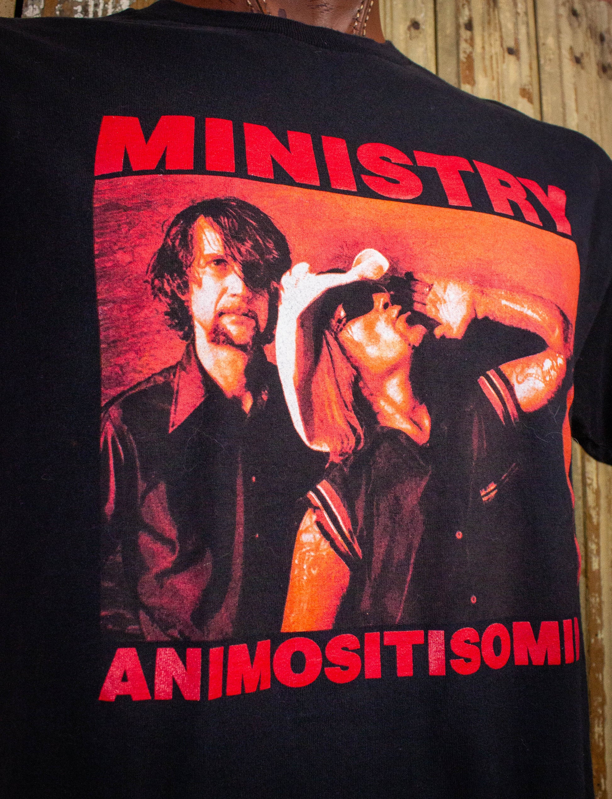 Vintage Ministry Fornicatour Concert T Shirt Black Medium
