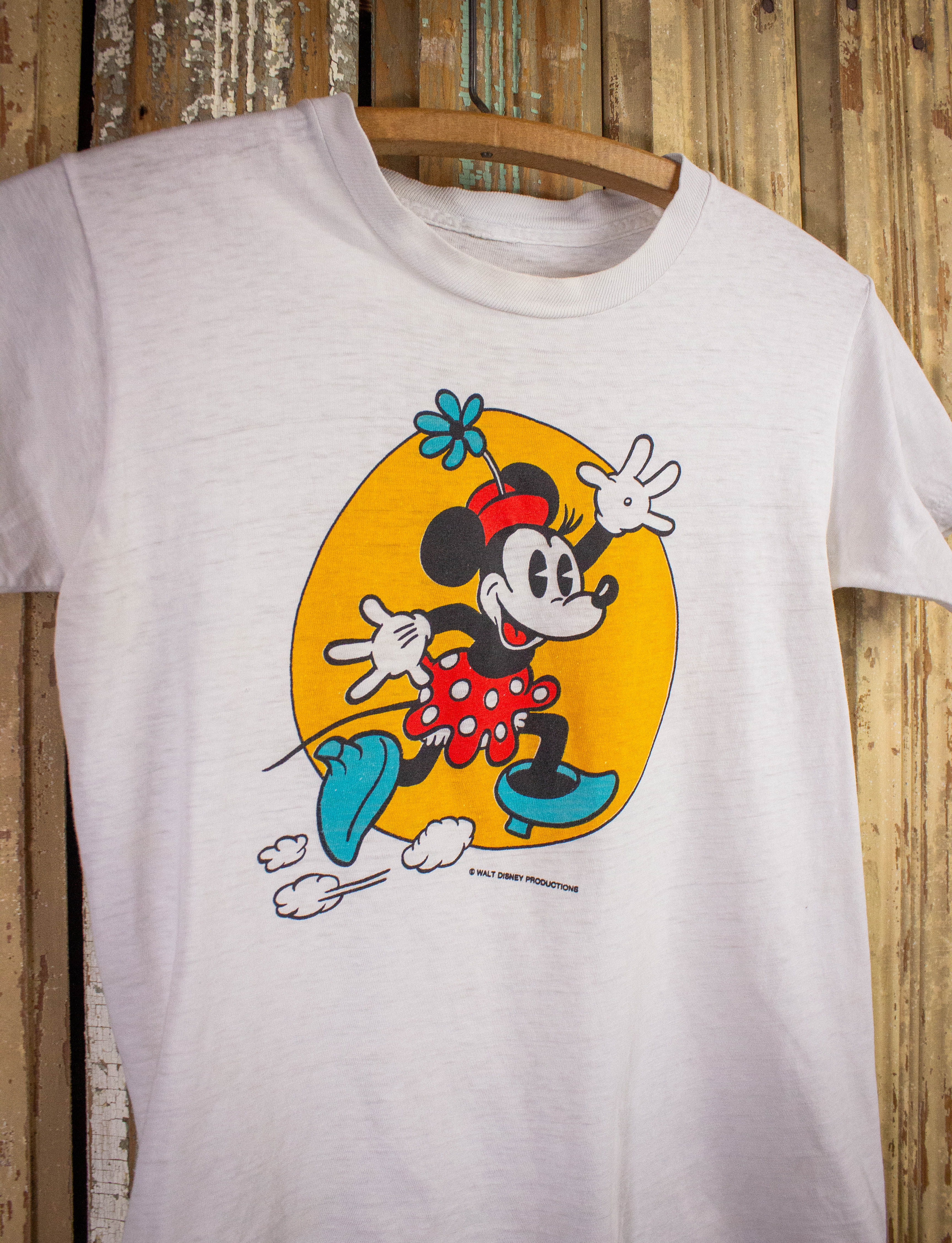 Vintage Minnie Mouse Graphic T Shirt 70s White XS – Black Shag Vintage