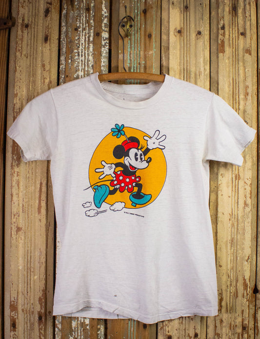 Vintage Minnie Mouse Graphic T Shirt White XS