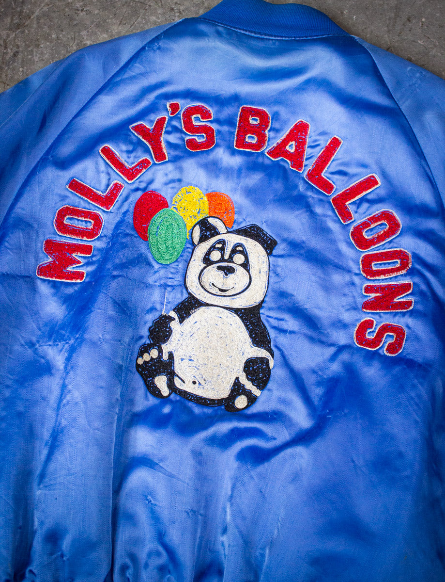 Vintage Molly's Balloons Satin Bomber Jacket Blue Large