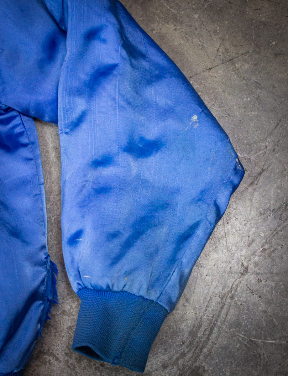 Vintage Molly's Balloons Satin Bomber Jacket Blue Large