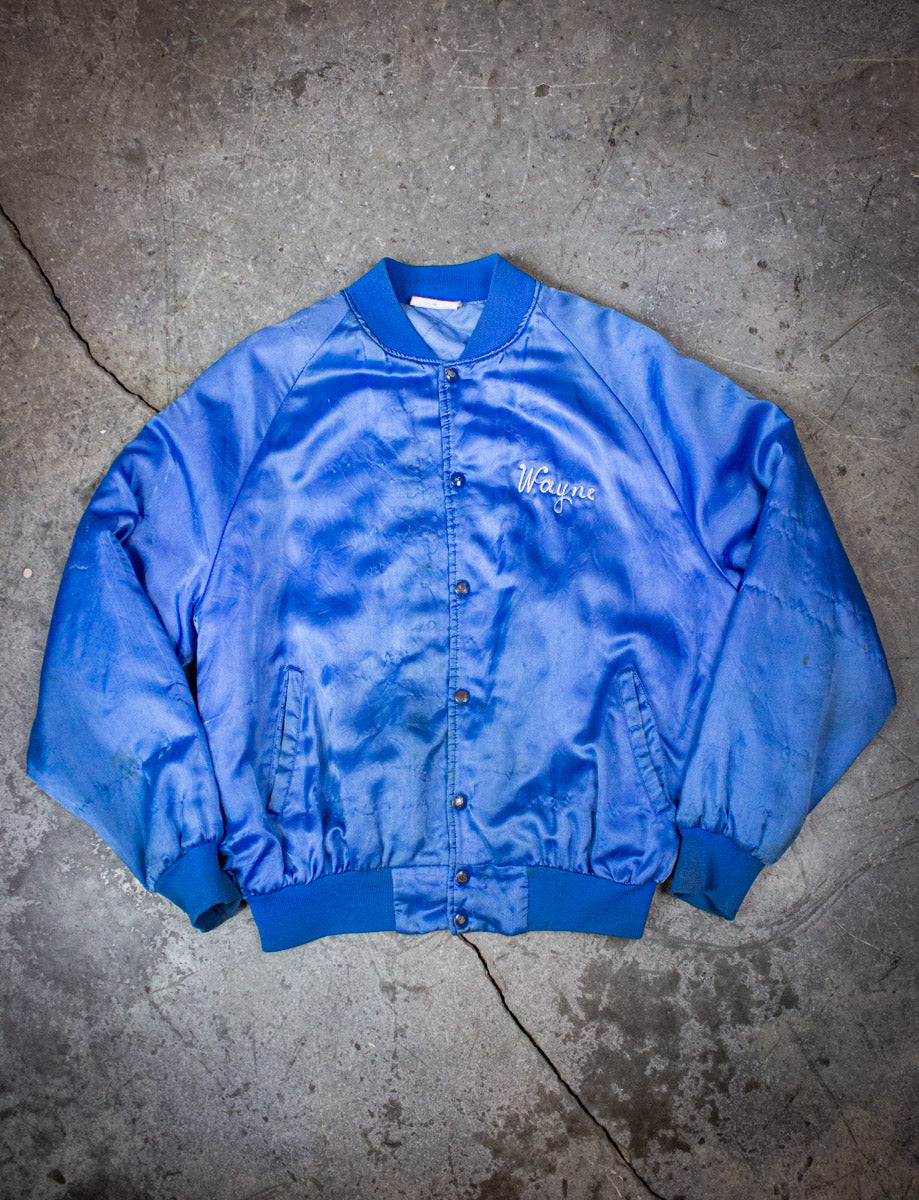 Vintage Molly's Balloons Satin Bomber Jacket Blue Large