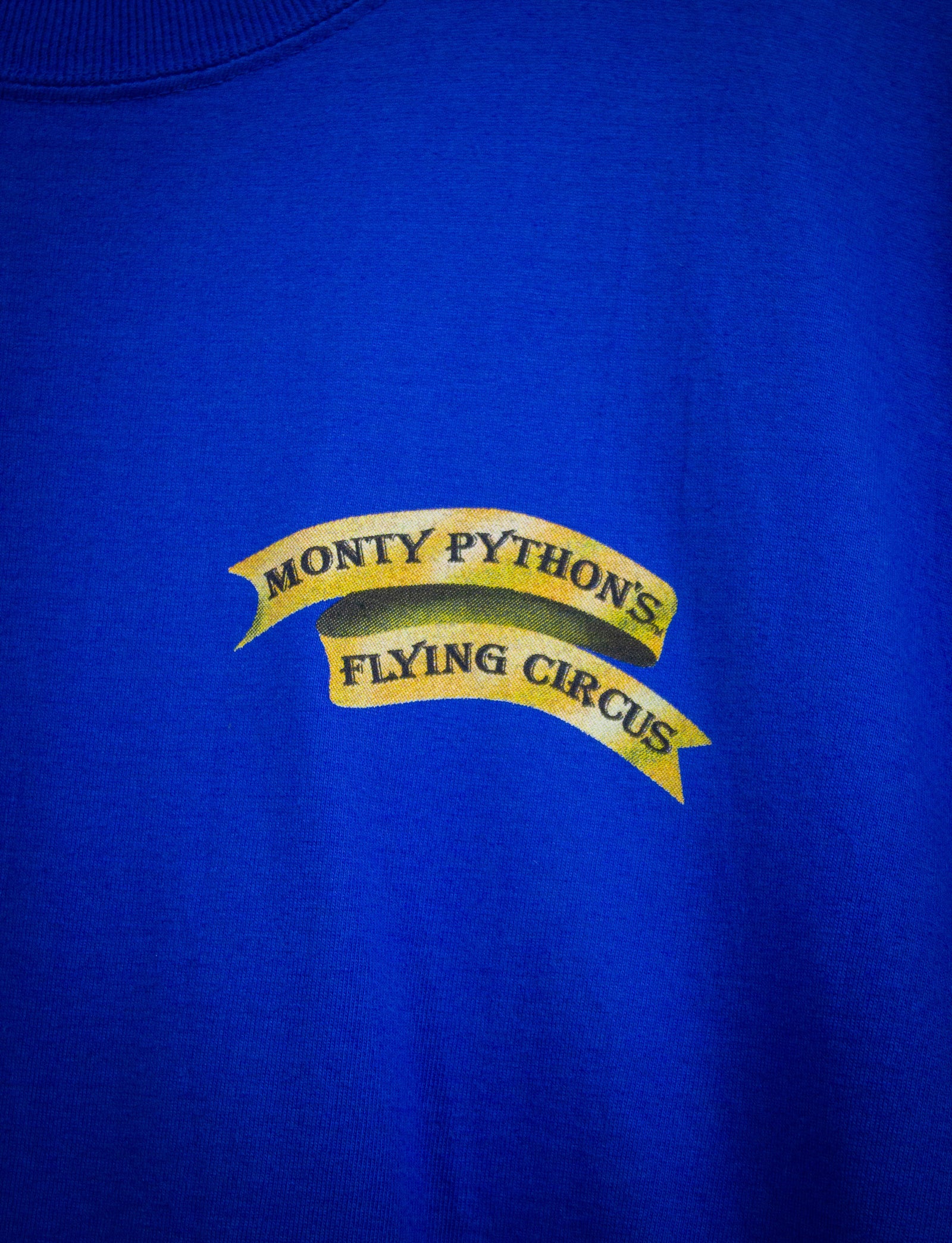 Vintage Monty Python Flying Circus Graphic T Shirt 2003 Blue Large