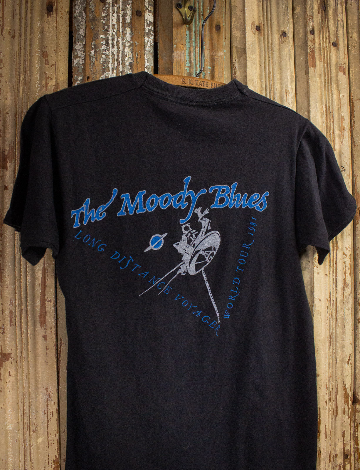 Vintage Moody Blues Long Distance Voyager Concert T Shirt 1981 Black XS
