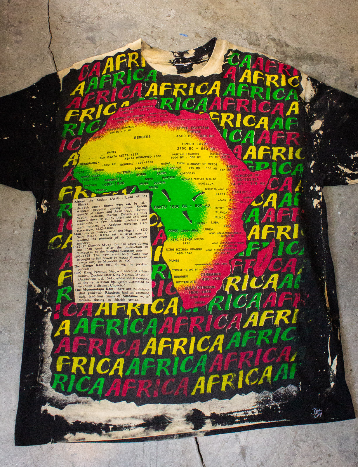 Vintage Mosquitohead Africa Print Graphic T Shirt 90s XL
