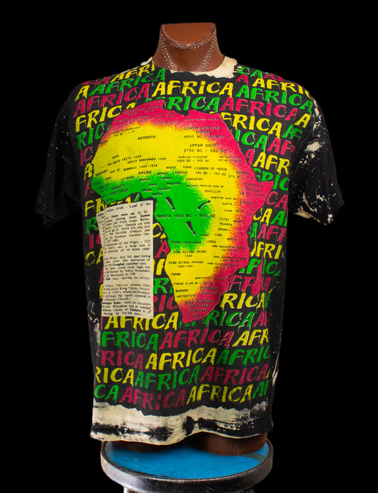 Vintage Mosquitohead Africa Print Graphic T Shirt 90s XL