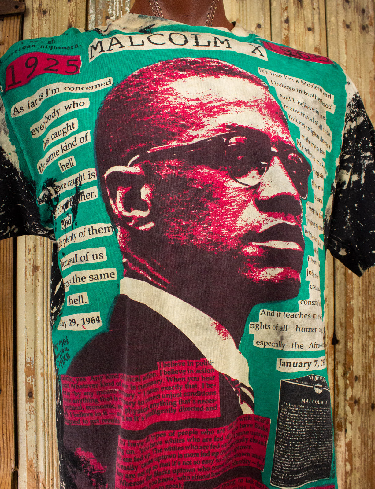 Very Rare top Malcom X Vintage Tee