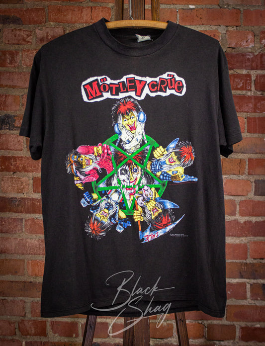Vintage Mötley Crüe Decade of Decadence Concert T Shirt 1991 Black Medium