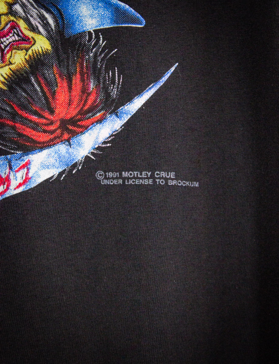 Vintage Mötley Crüe Decade of Decadence Concert T Shirt 1991 Black Medium