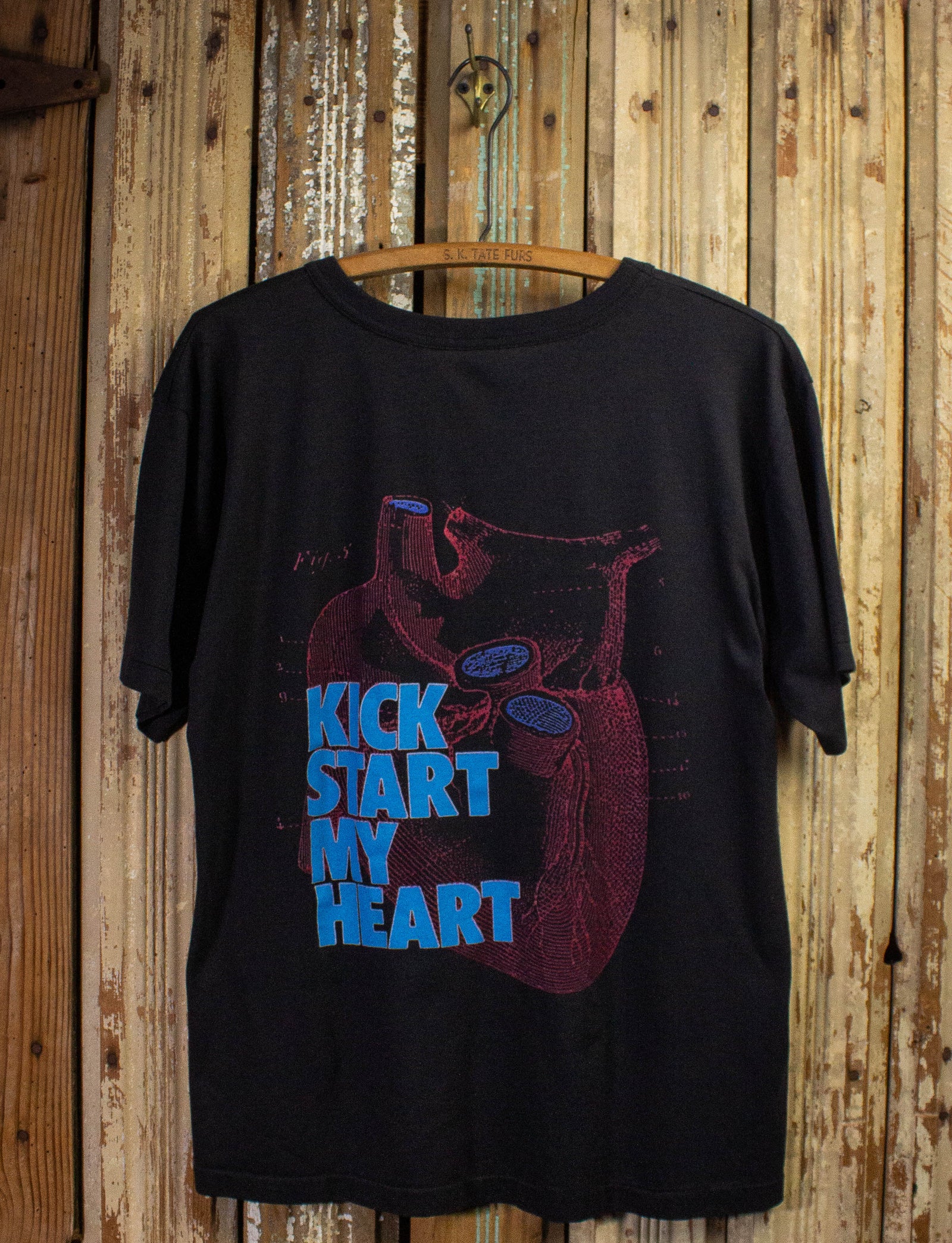 Vintage Mötley Crüe Kickstart My Heart Concert T Shirt 1989 Black Larg