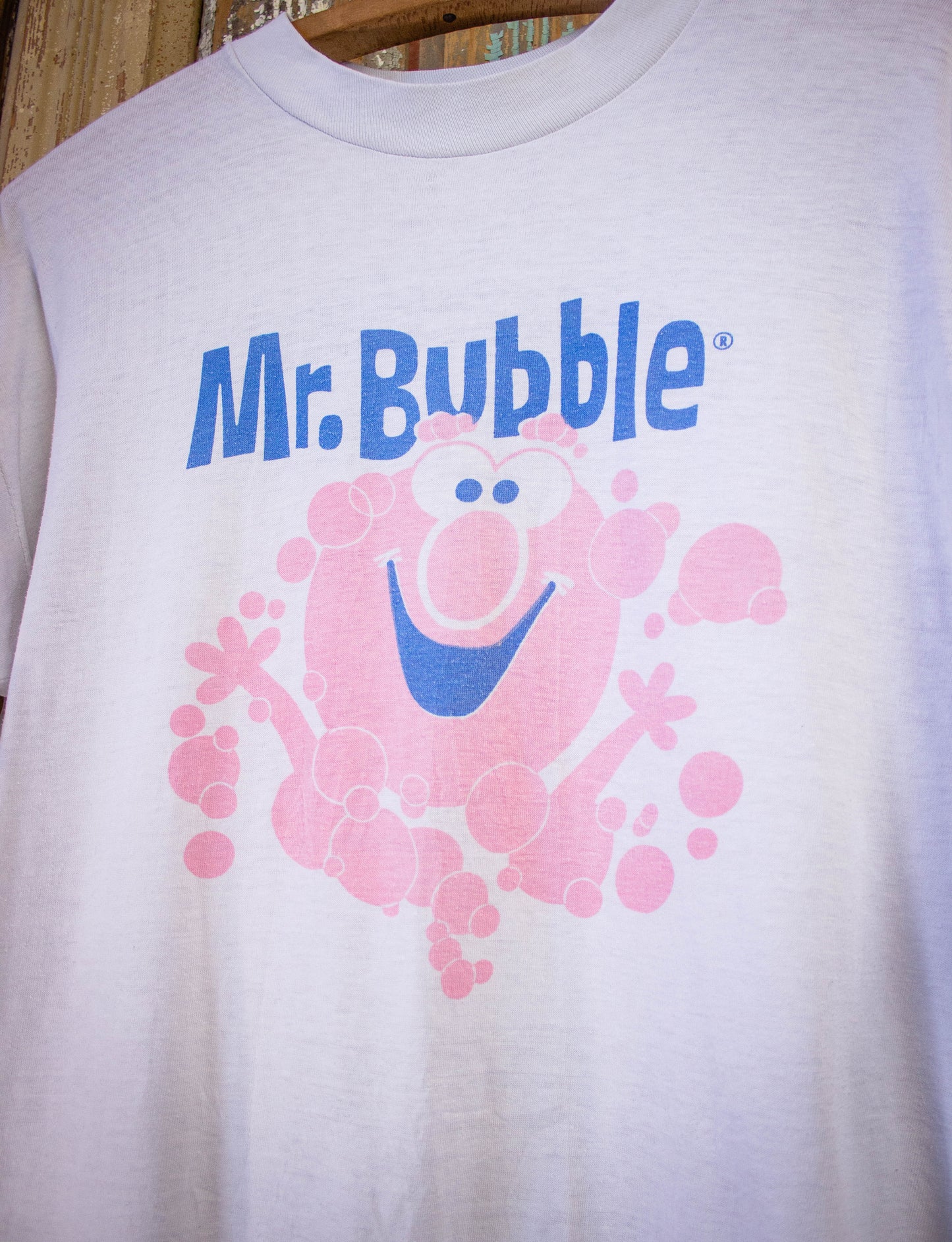 Vintage Mr. Bubble Graphic T Shirt 90s White Large