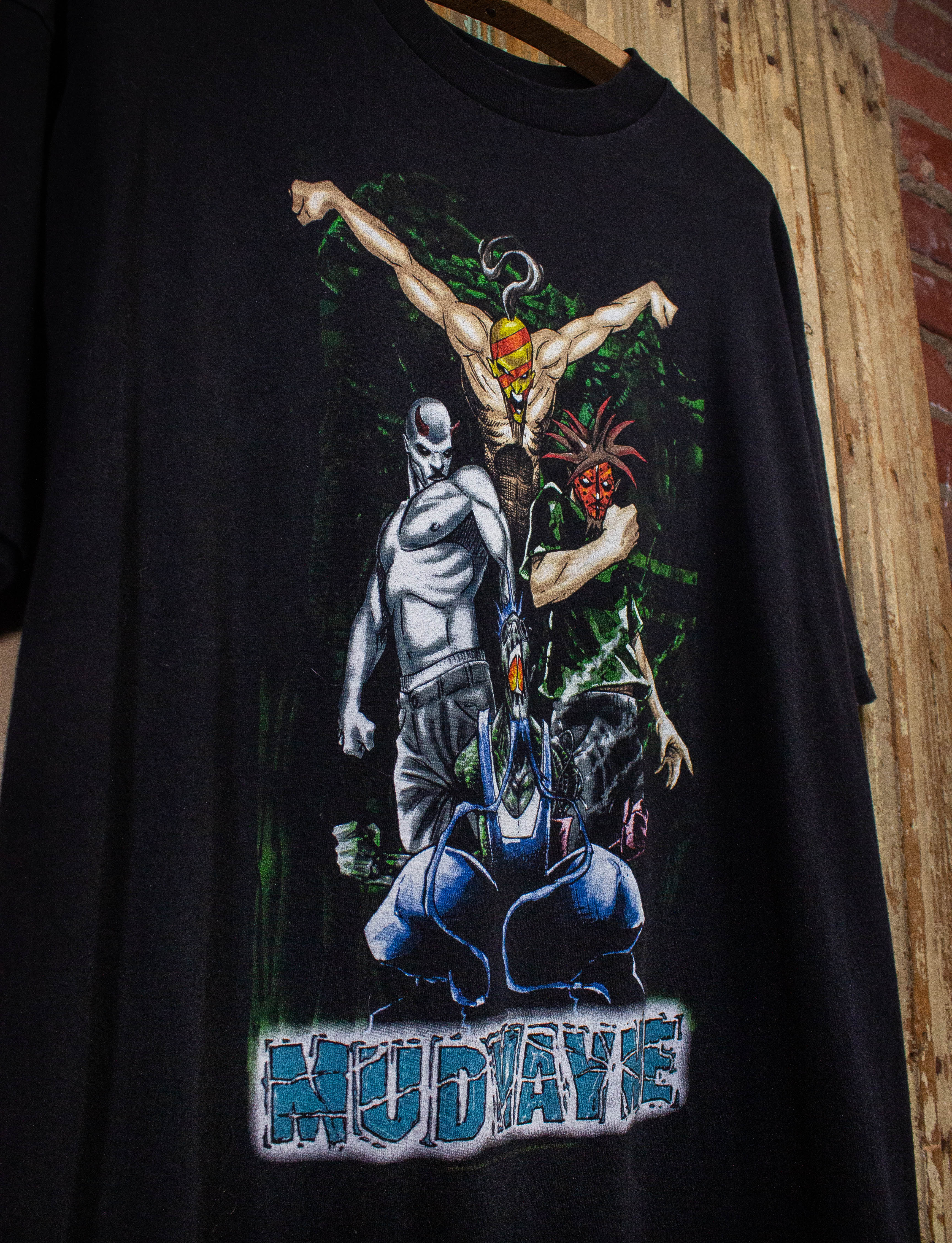 Vintage Mudvayne Concert T Shirt 2000 Black XL – Black Shag Vintage