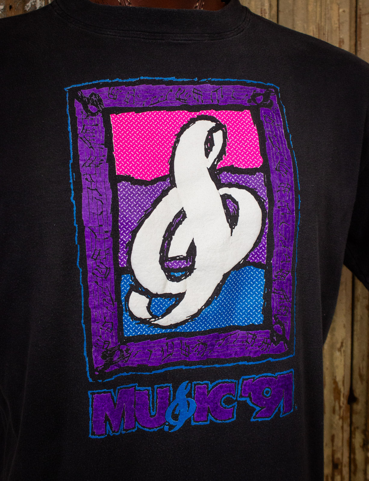 Vintage Music '91 Graphic T Shirt 1991 Black XL