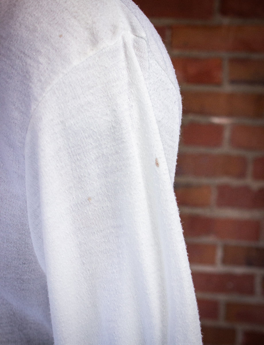 Vintage My Bank Manager is a Cunt Graphic T Shirt 80s White Large