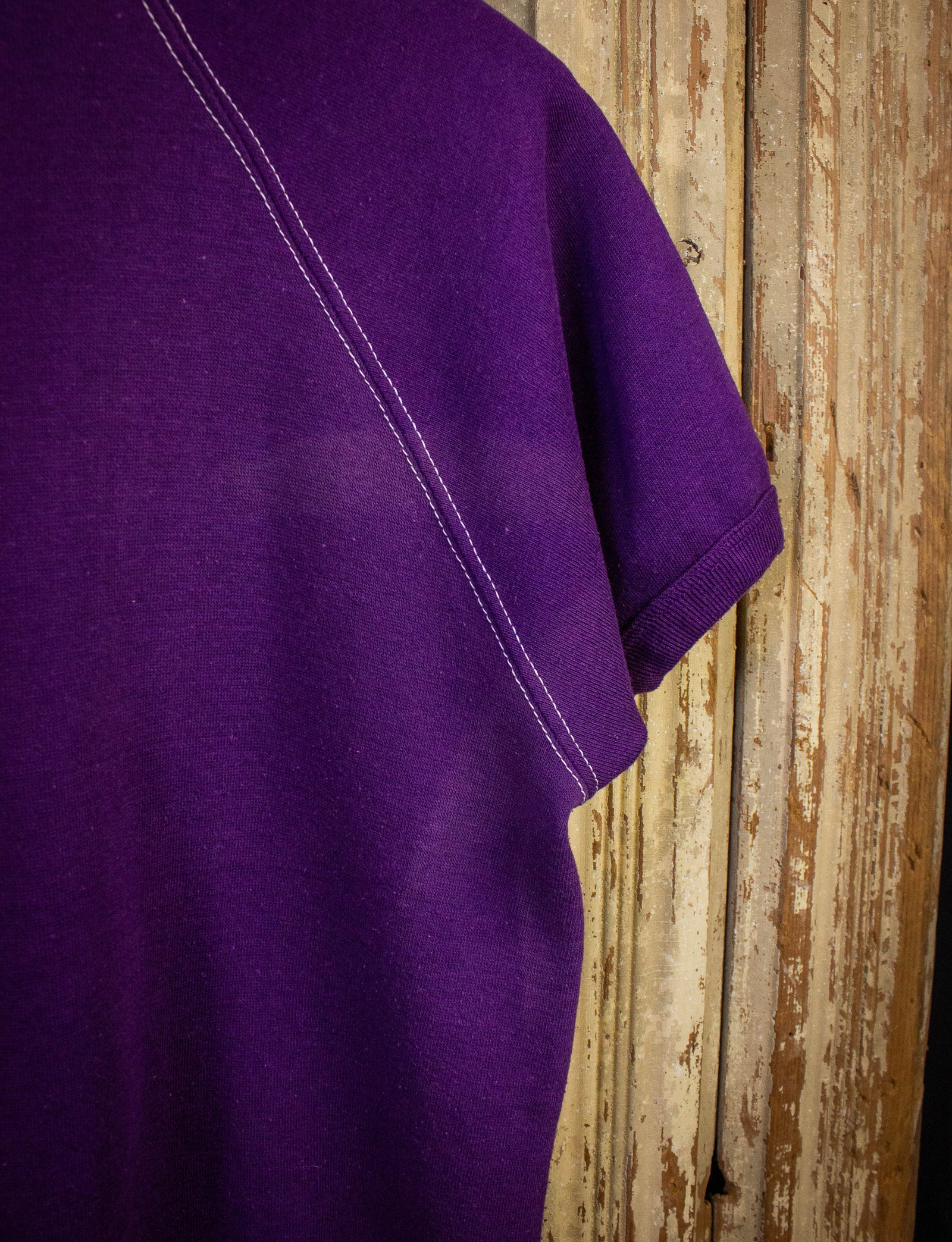Vintage Myrtle Beach Graphic Short Sleeve Sweatshirt 70s Purple Medium