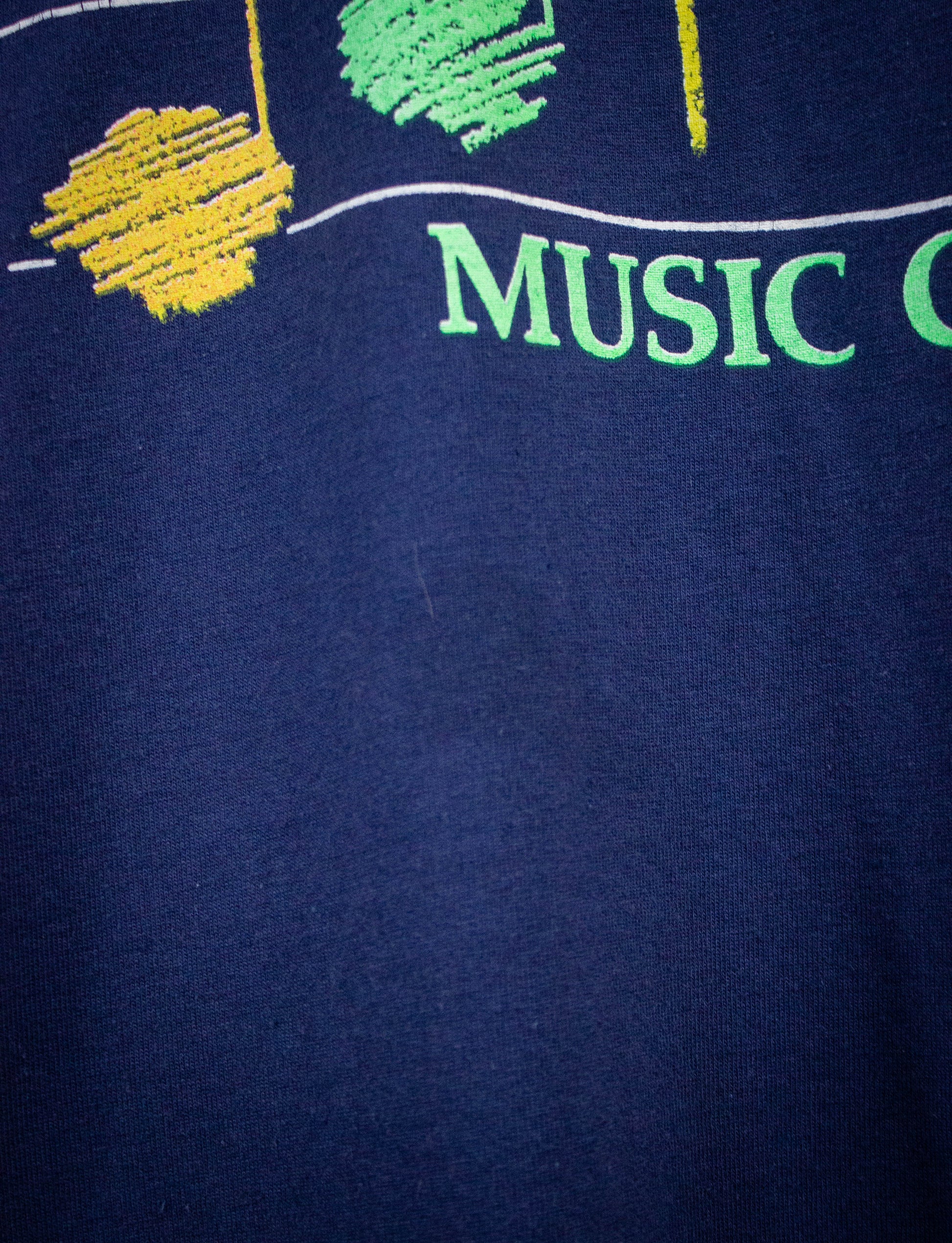 Vintage Nashville Neon Souvenir Graphic T Shirt 80s Blue Medium