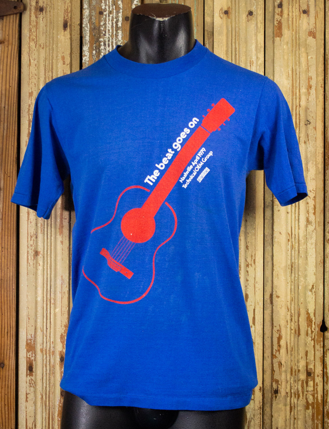 Vintage Nashville Technical OEM Group Graphic T Shirt 1979 Blue Medium