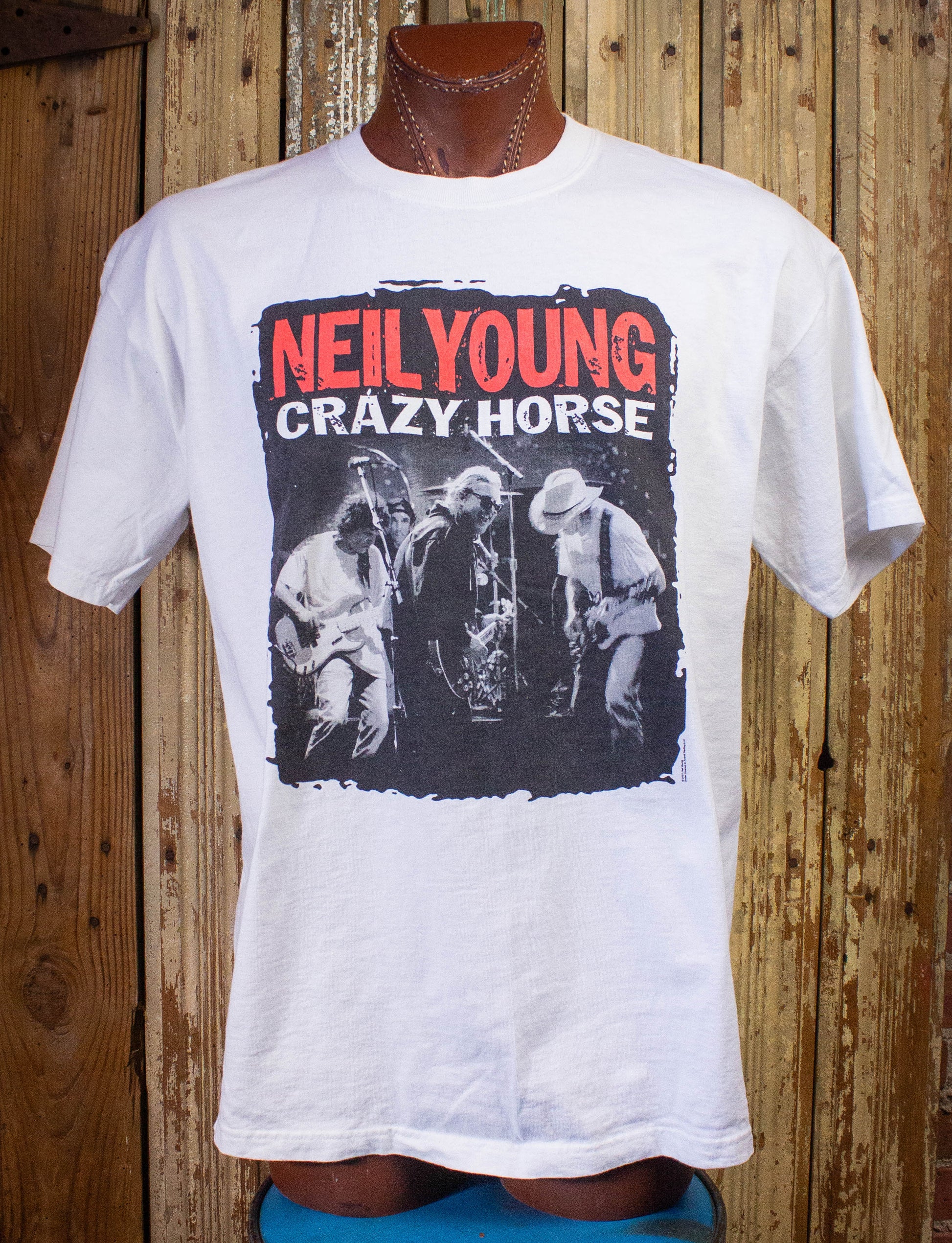 Vintage Neil Young Crazy Horse Concert T Shirt 2003 White XL
