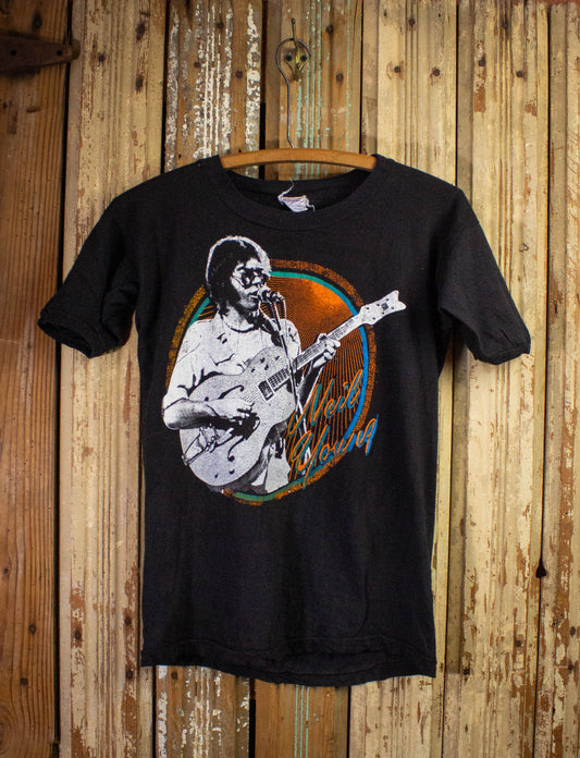 Vintage Neil Young Crazy Horse Tour Concert T Shirt 1978 Black Small