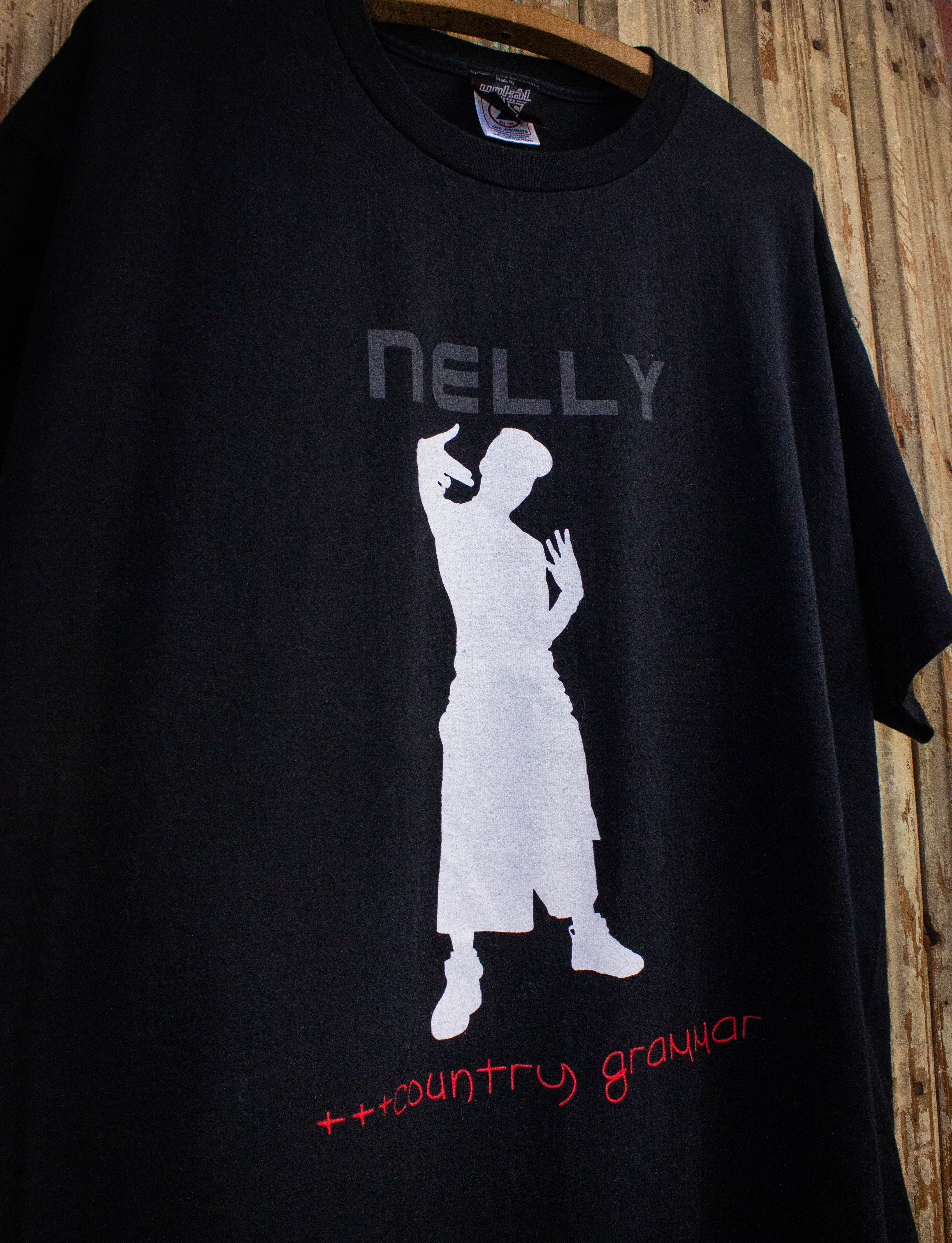 Vintage Nelly Country Grammar Rap Tee 2000 Black XL – Black Shag
