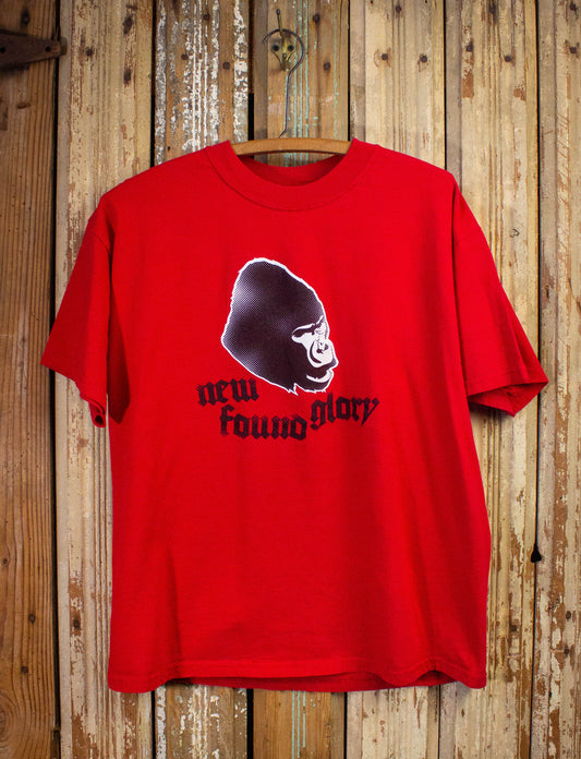 Vintage New Found Glory Gorilla Concert T Shirt 2000s Red Medium