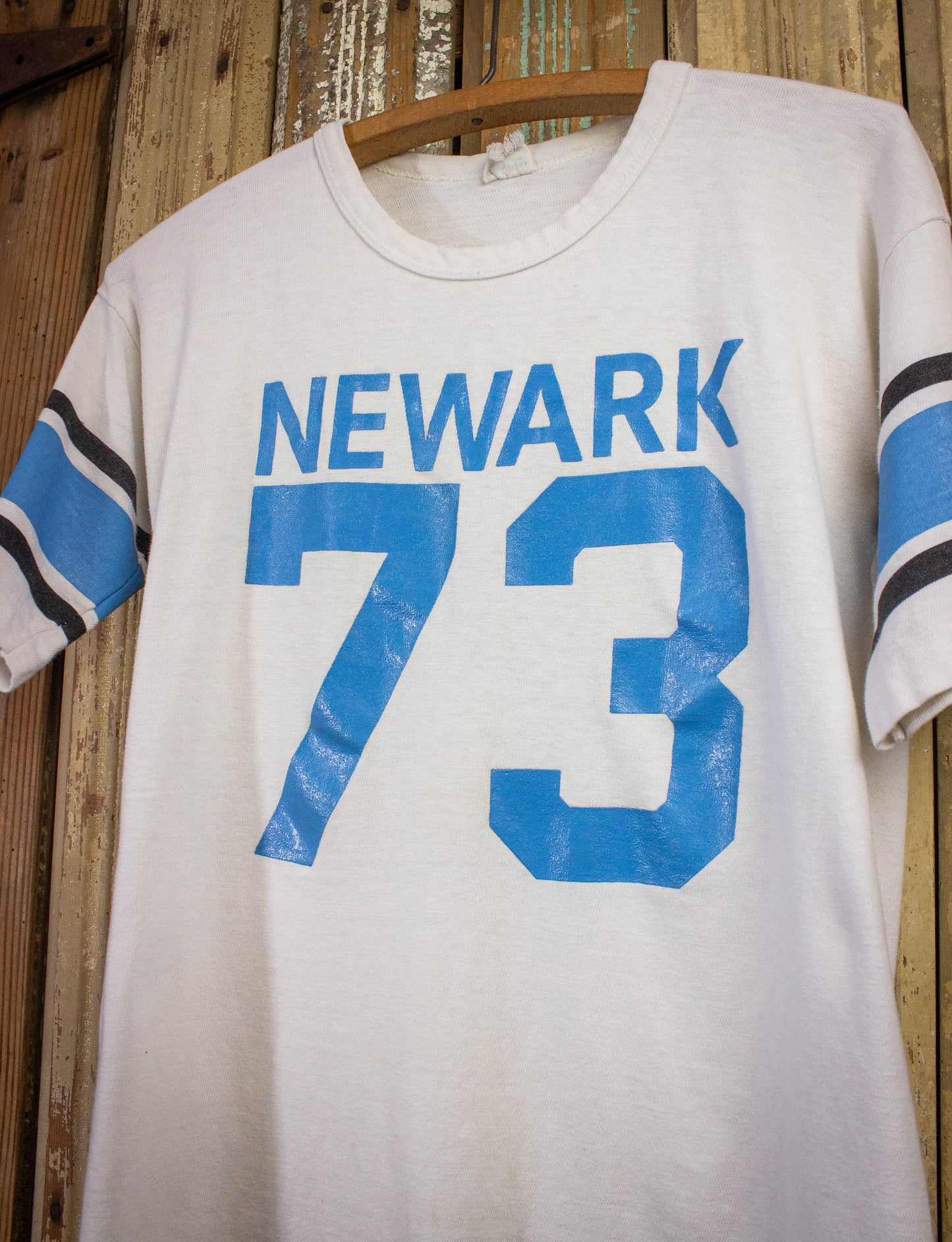 Vintage Newark Jersey Graphic T Shirt 60s White Small