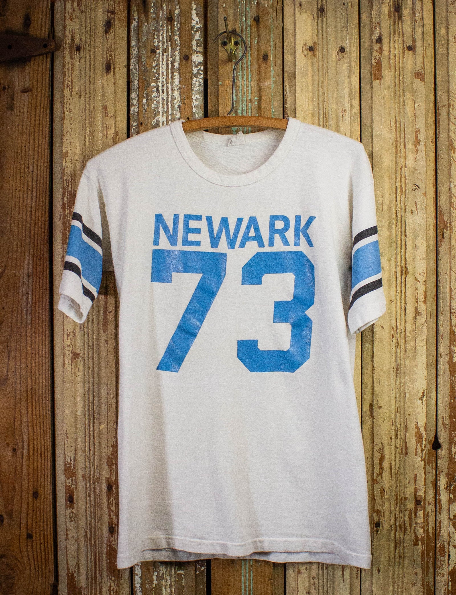 Vintage Newark Jersey Graphic T Shirt 60s White Small