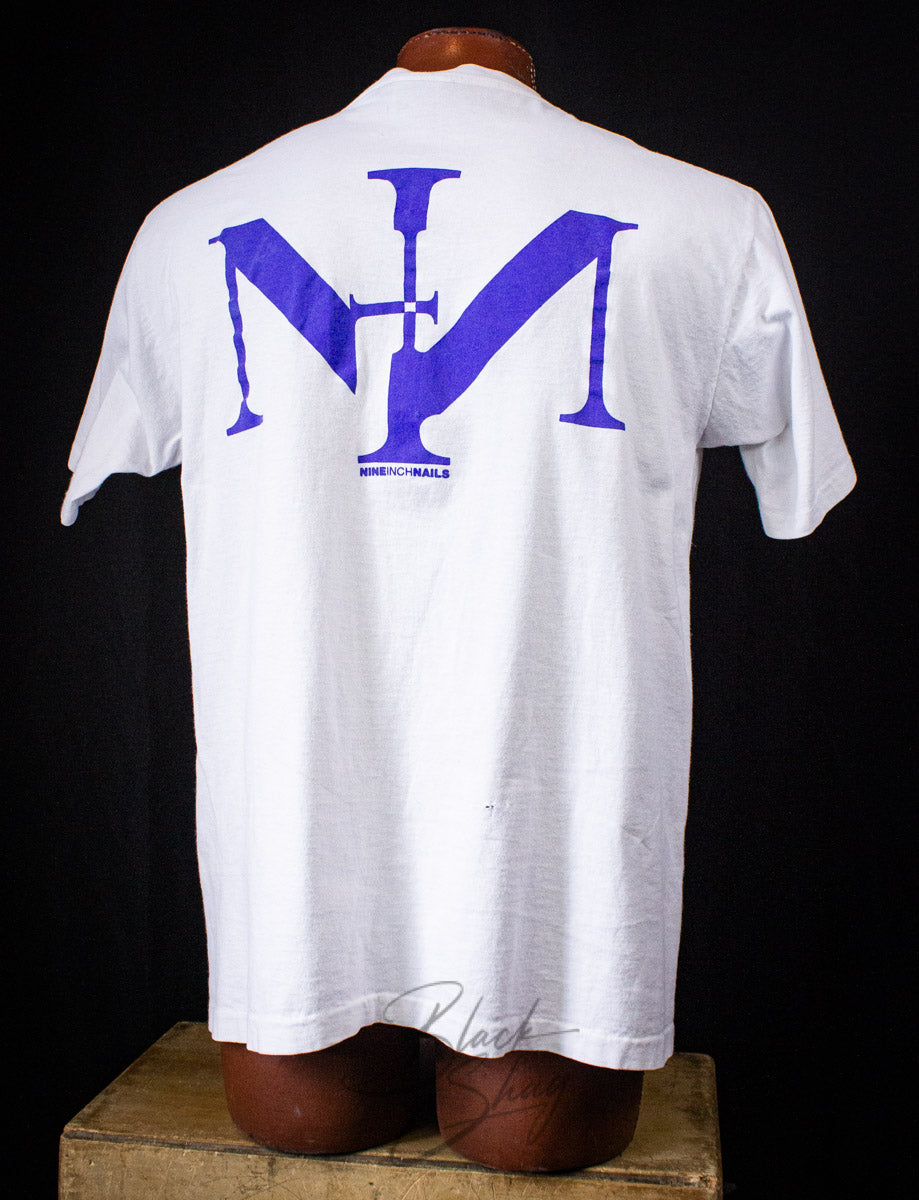 Vintage Nine Inch Nails Sin Concert T Shirt 1990 White XL