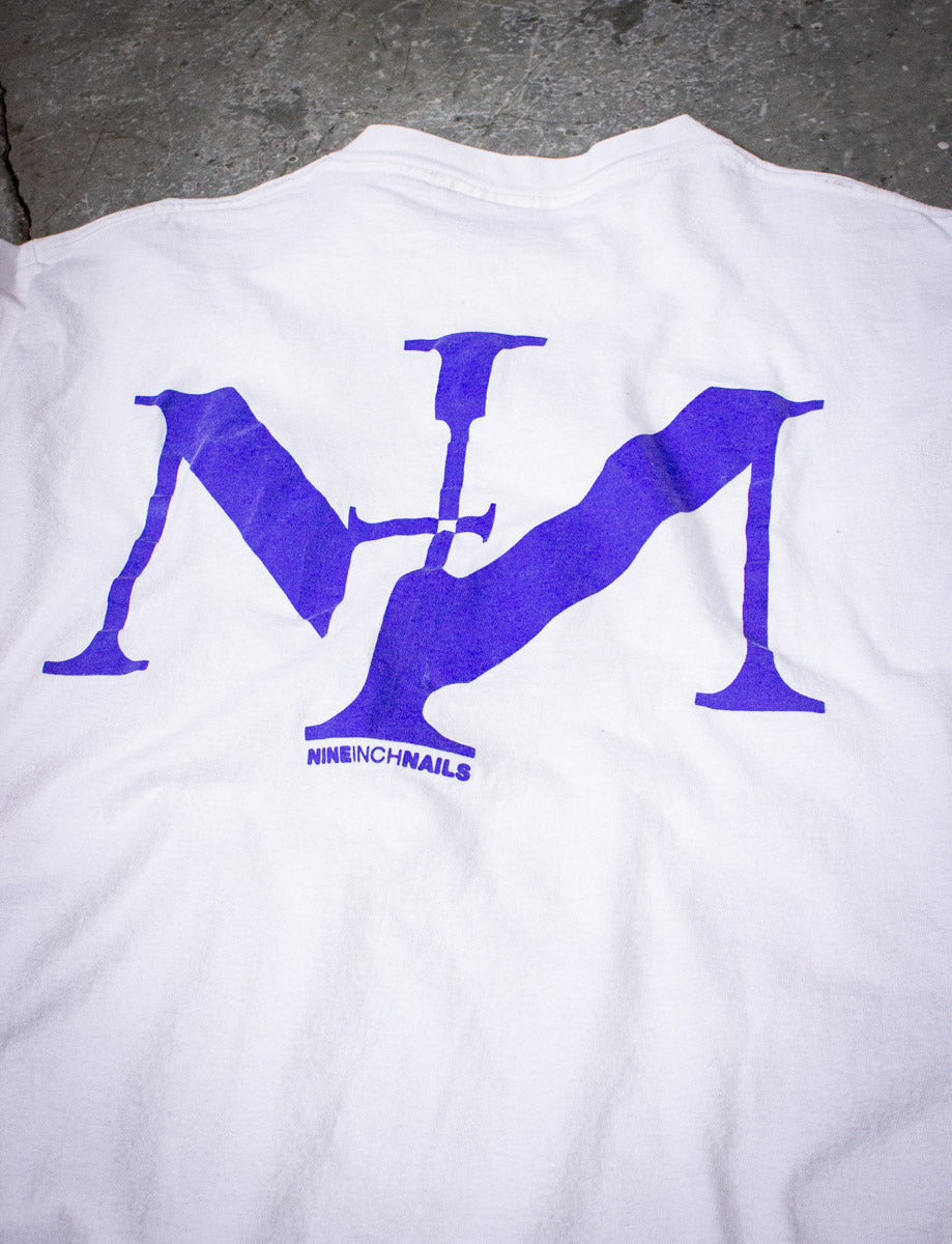Vintage Nine Inch Nails Sin Concert T Shirt 1990 White XL – Black