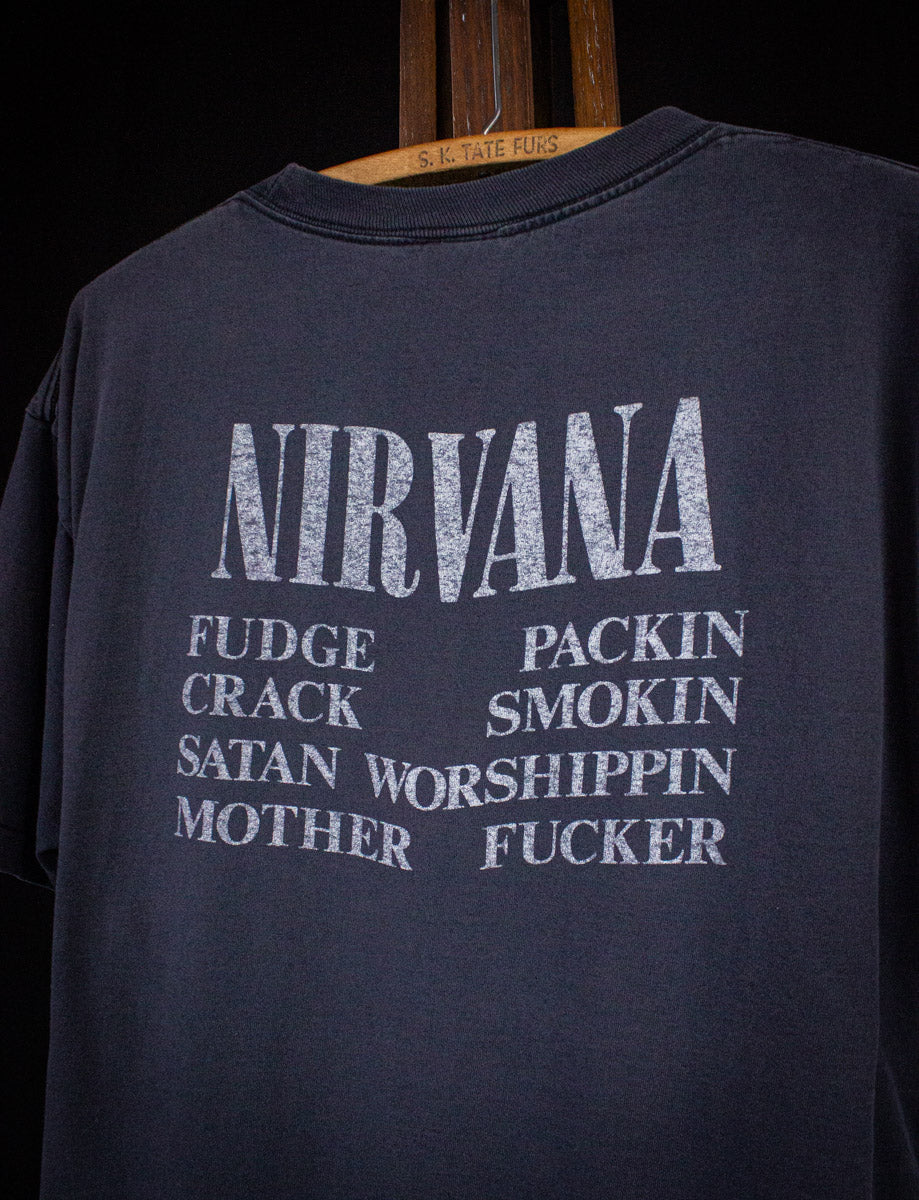 Vintage Nirvana Vestibule Concert T Shirt 1992 Black XL