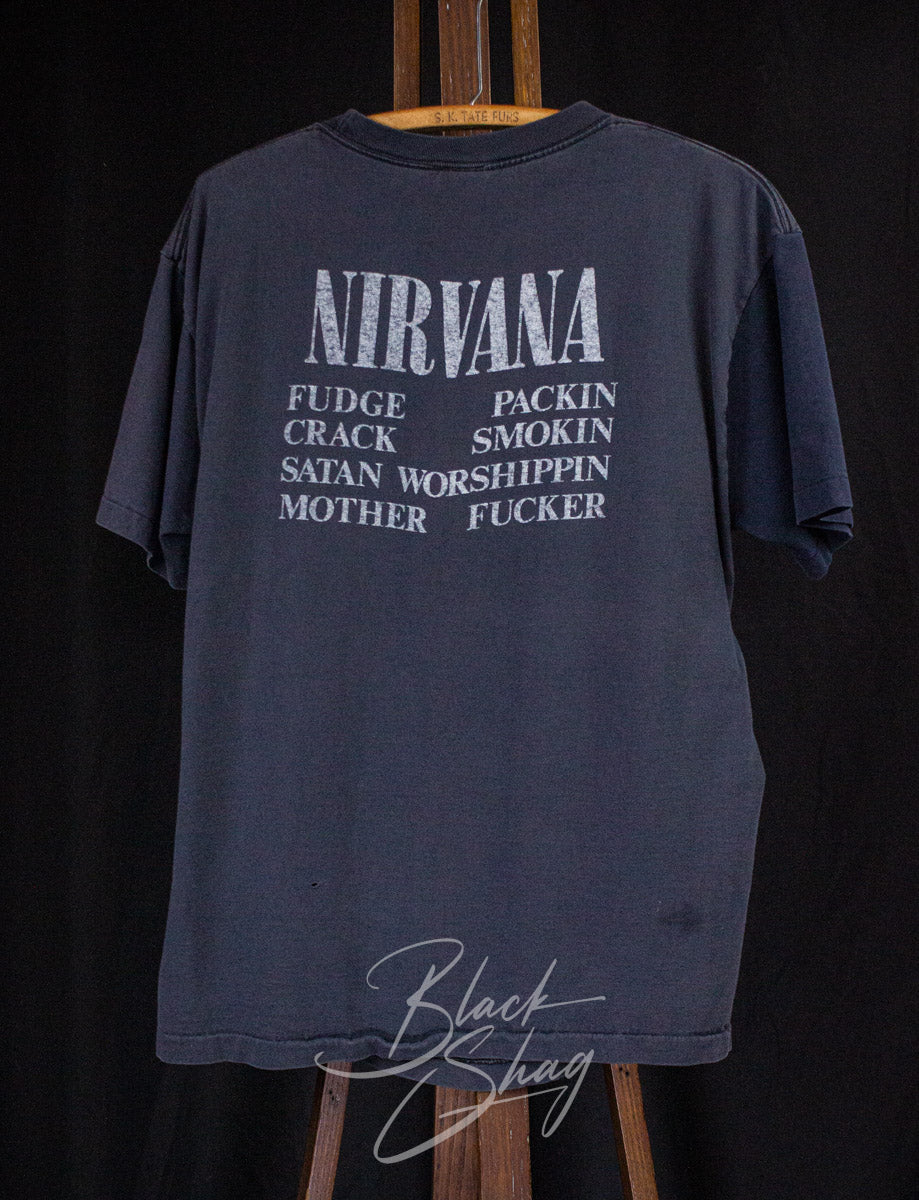 Vintage Nirvana Vestibule Concert T Shirt 1992 Black XL
