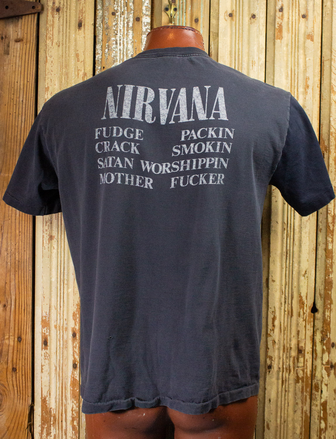 Vintage Nirvana Vestibule Concert T Shirt 1992 Black XL