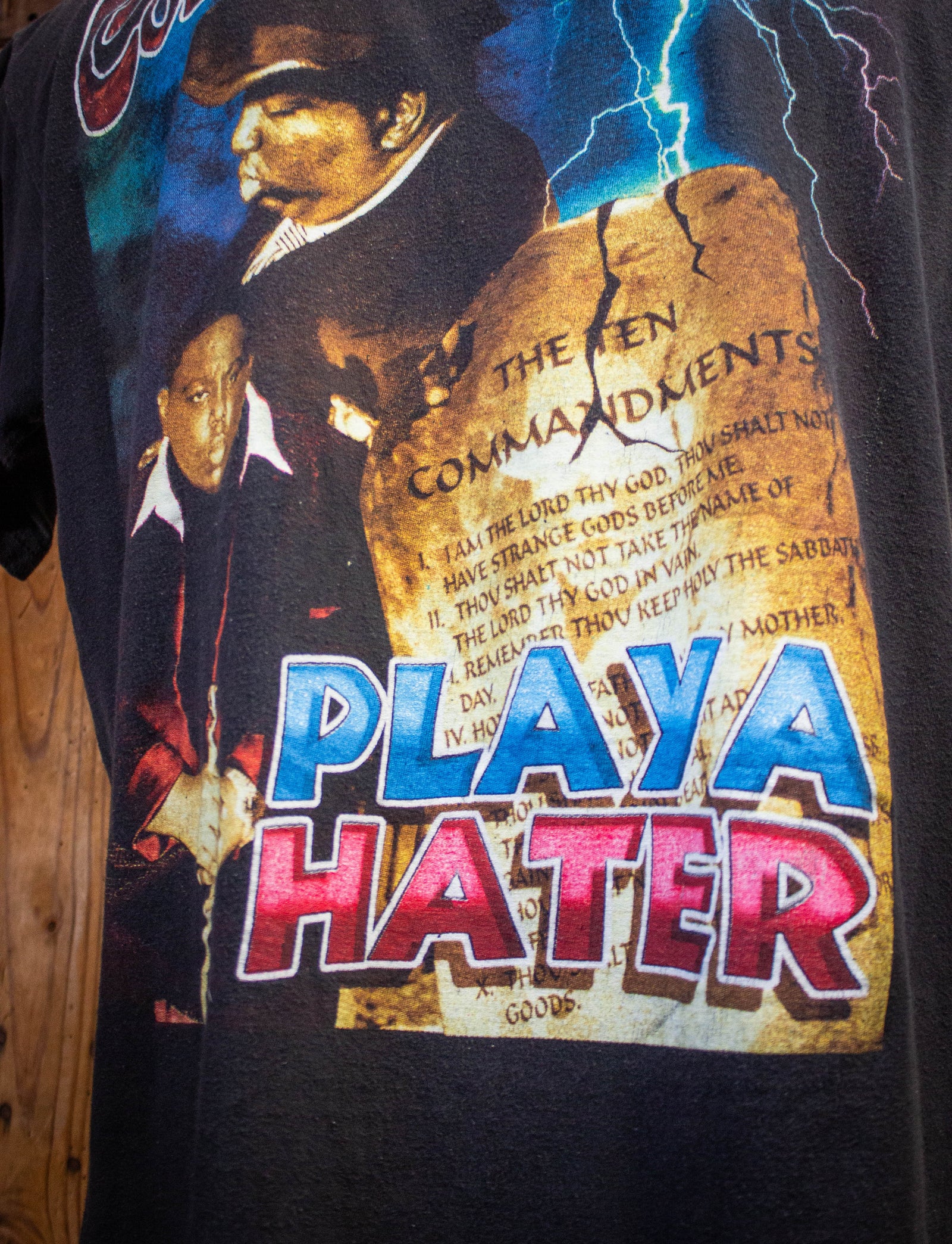 Vintage Notorious BIG King of New York Playa Hater Rap Tee 90s XL