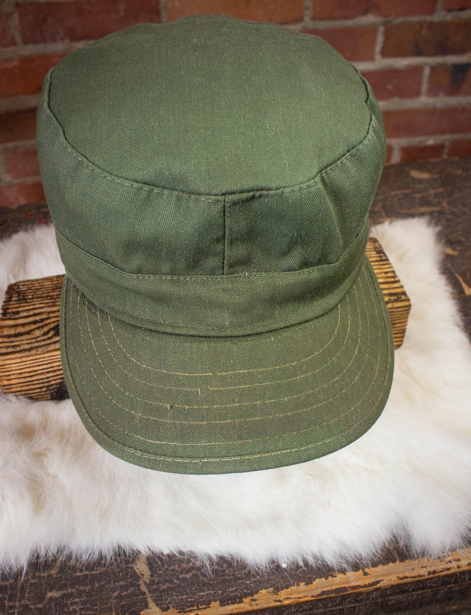 Vintage Olive Green Painter's Hat