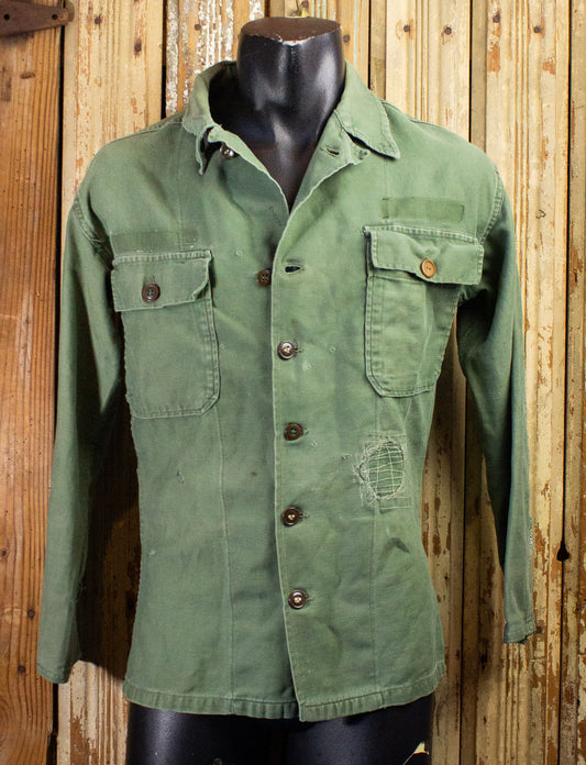 Vintage Olive Green Military Shirt/Jacket Large
